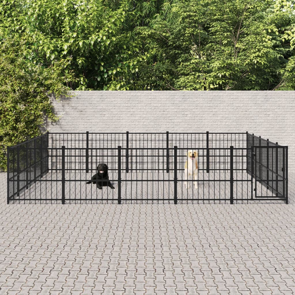 Koiran Ulkohäkki Teräs 23,52 M²