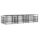 Koiran Ulkohäkki Katoksella Teräs 11,26 M²