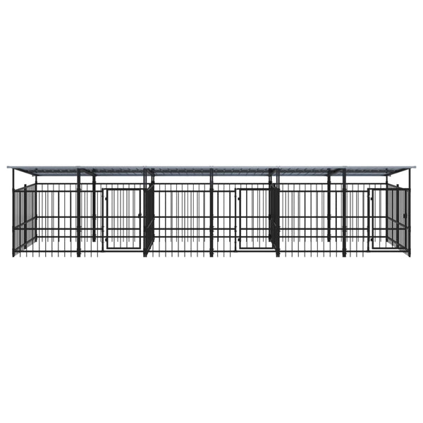 Koiran Ulkohäkki Katoksella Teräs 11,26 M²