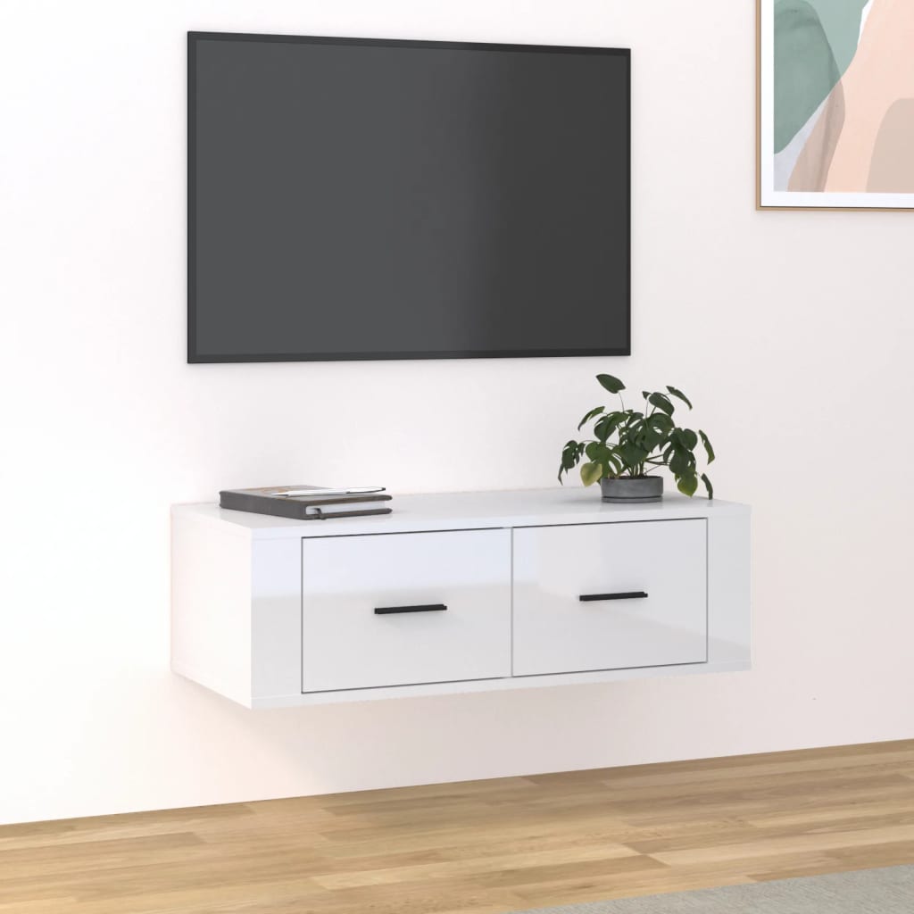 Seinä Tv-Taso 80X36X25 Cm Tekninen Puu