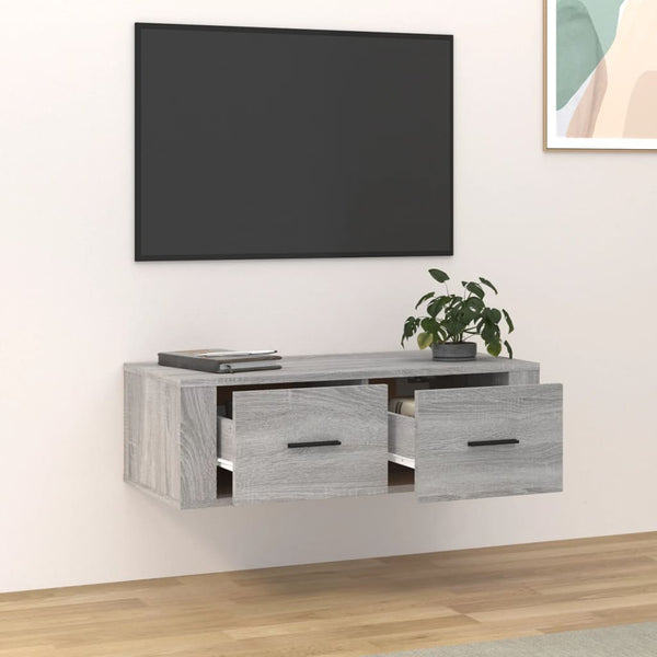 Seinä Tv-Taso 80X36X25 Cm Tekninen Puu