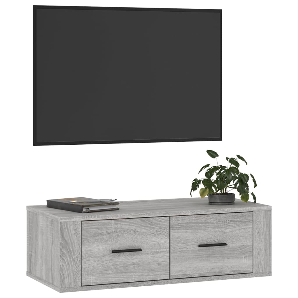 Seinä Tv-Taso 80X36X25 Cm Tekninen Puu