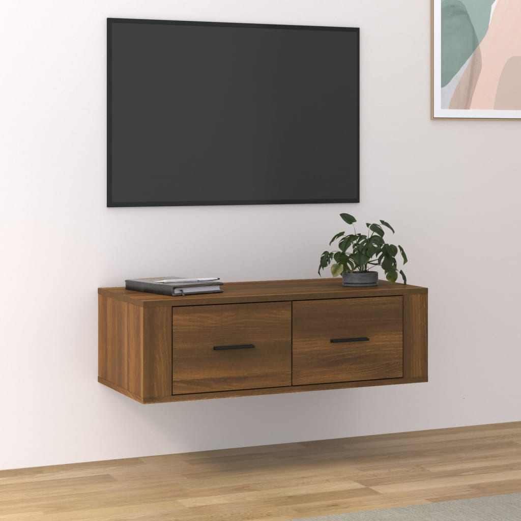 Seinä Tv-Taso 80X36X25 Cm Tekninen Puu