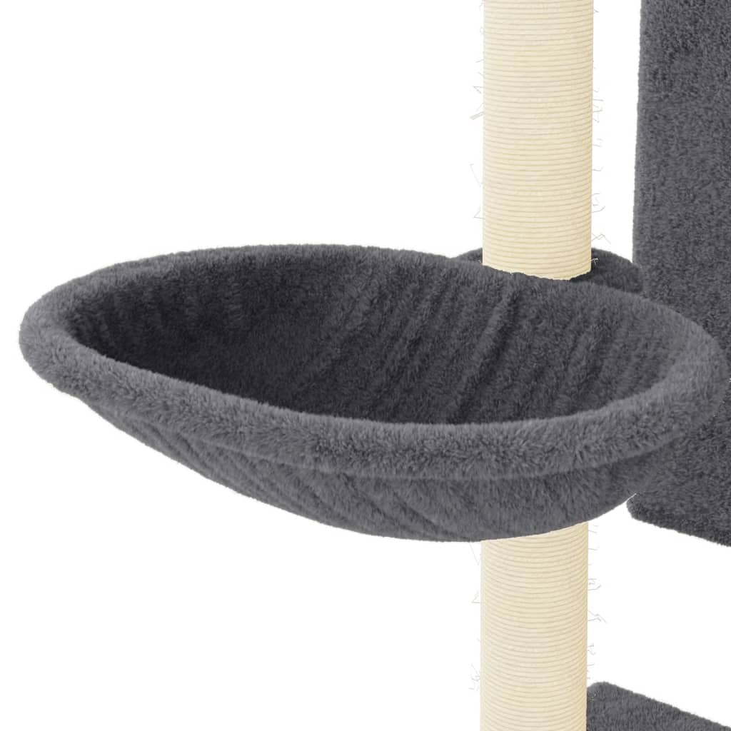 Kissan Kiipeilypuu Sisal- Raapimispylväillä T.harmaa 130,5 Cm