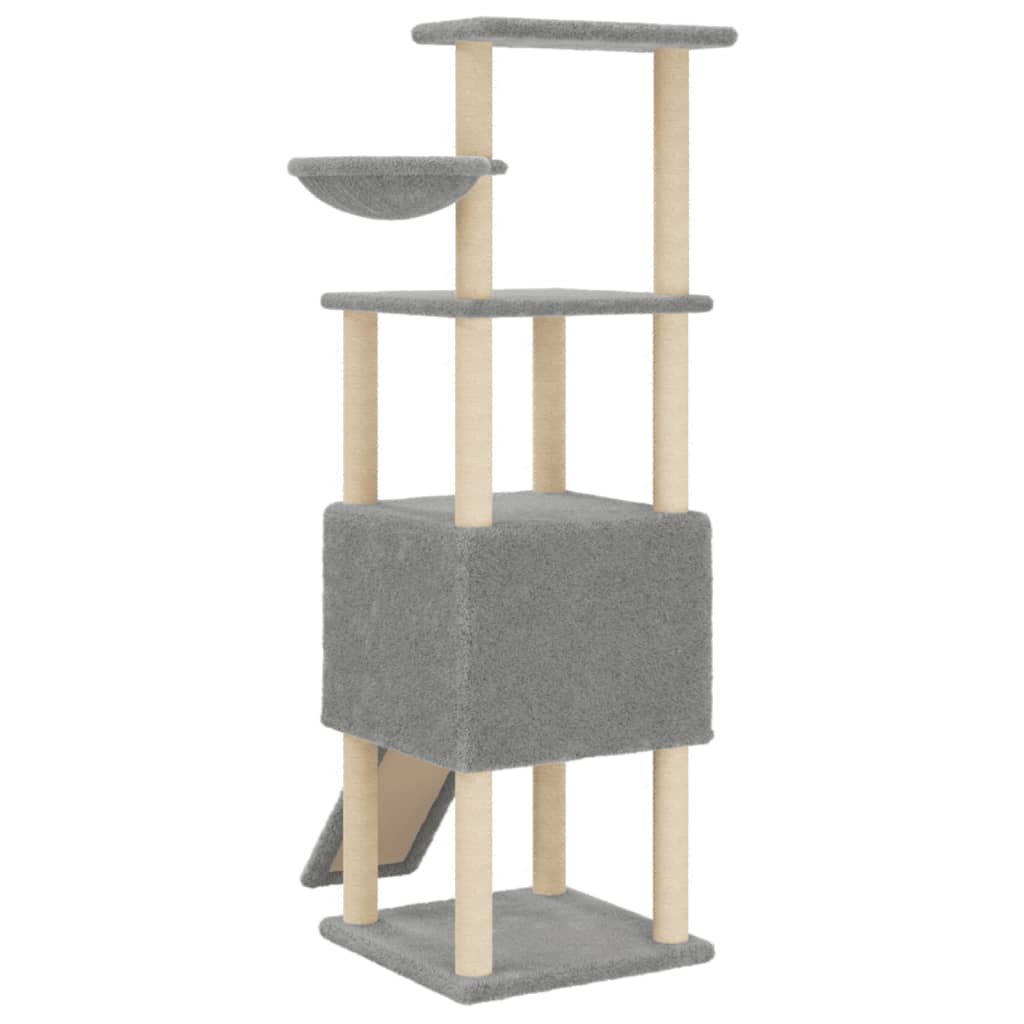 Kissan Kiipeilypuu Sisal- Raapimispylväillä Vaaleanharm. 153 Cm