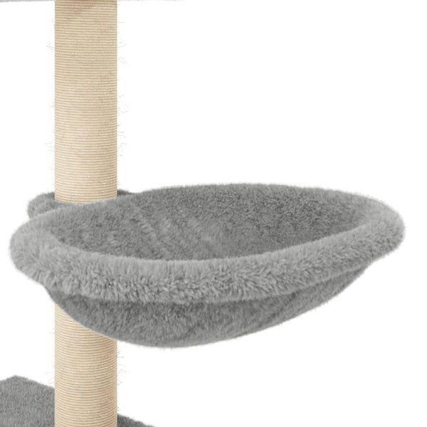 Kissan Kiipeilypuu Sisal- Raapimispylväillä V.harmaa 117 Cm