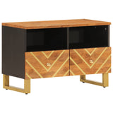Tv-Taso Ruskea Ja Musta 70X33,5X46 Cm Täysi Mangopuu