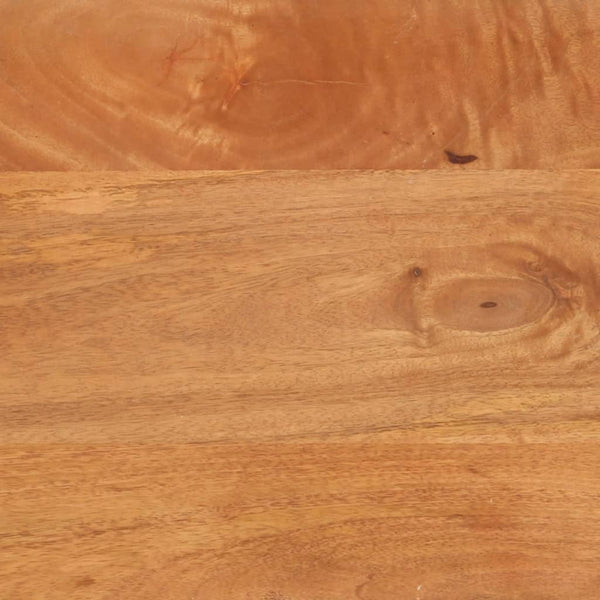 Sohvapöytä Ruskea Ja Musta 80X50X40 Cm Täysi Mangopuu