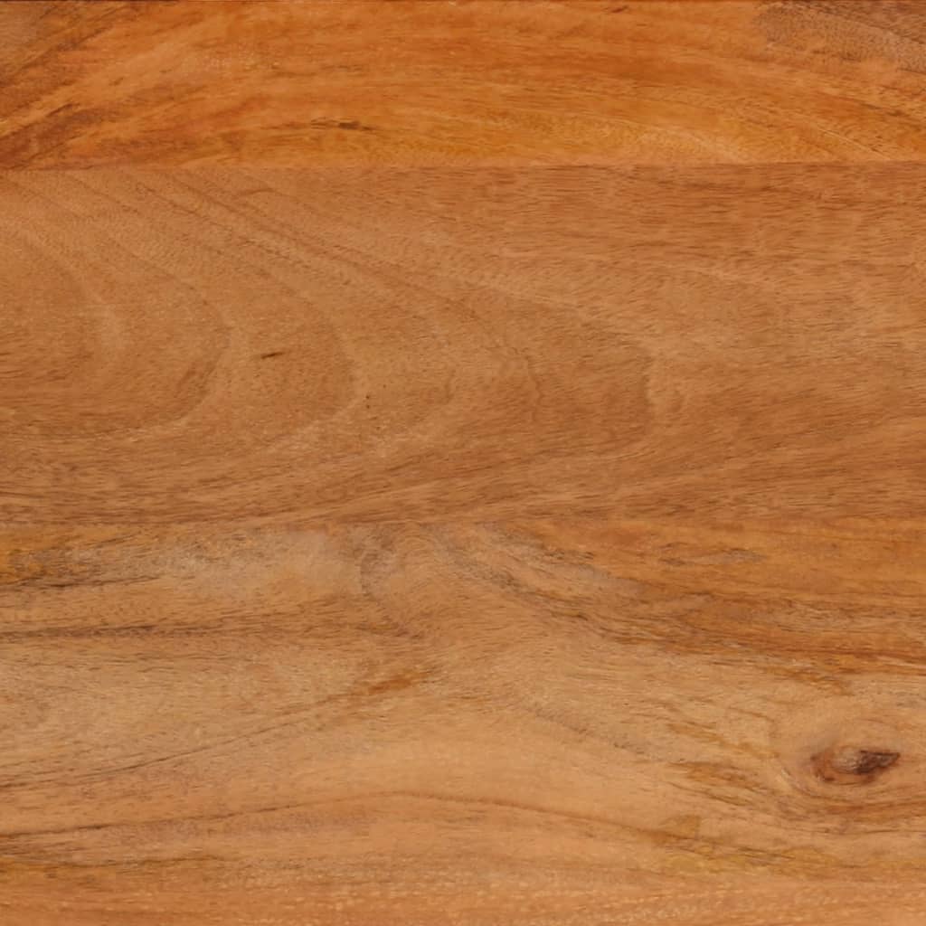 Sohvapöytä Ruskea Ja Musta 100X54X40 Cm Täysi Mangopuu