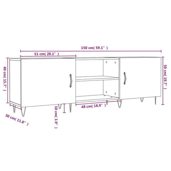 Tv-Taso 150X30X50 Cm Tekninen Puu