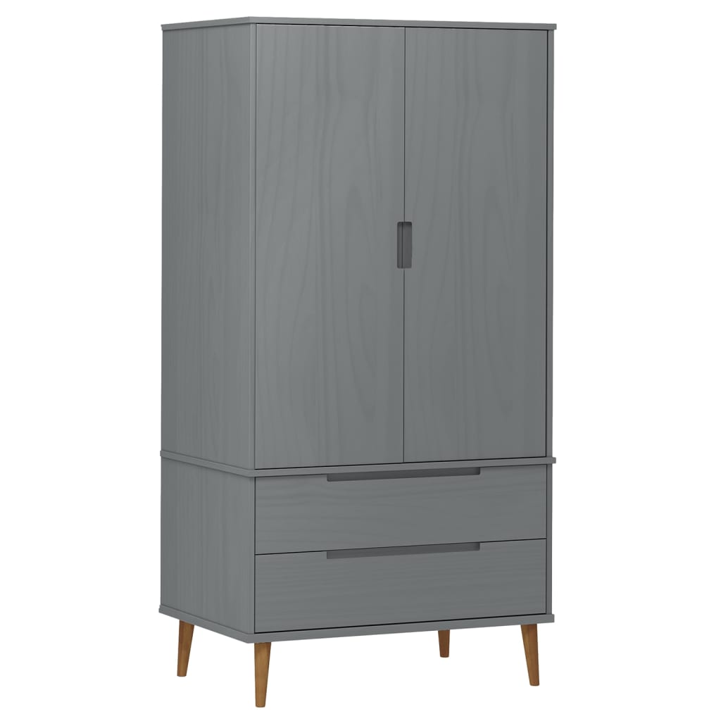 Vaatekaappi Molde 90X55X175 Cm Täysi Mänty