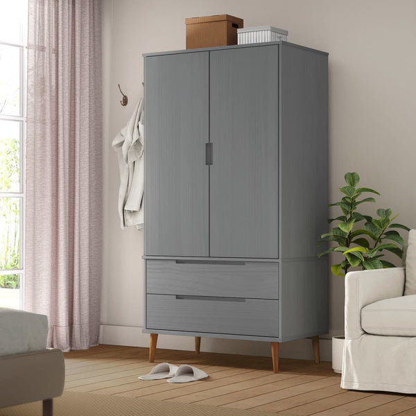 Vaatekaappi Molde 90X55X175 Cm Täysi Mänty