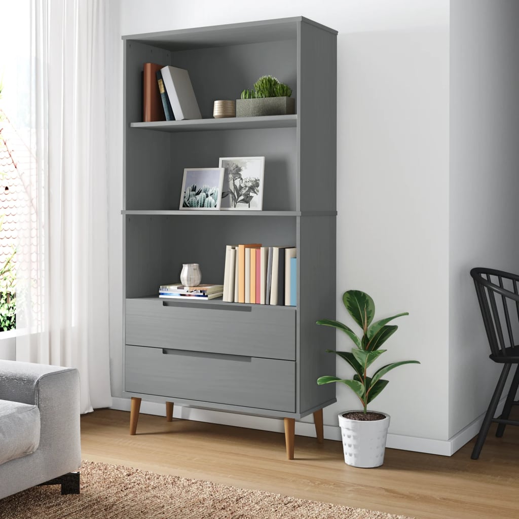 Kirjahylly Molde 85X35X170,5 Cm Täysi Mänty