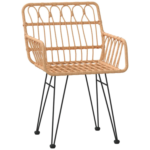 Puutarhatuolit Käsinojilla 2 Kpl 56X64X80 Cm Pe Rottinki
