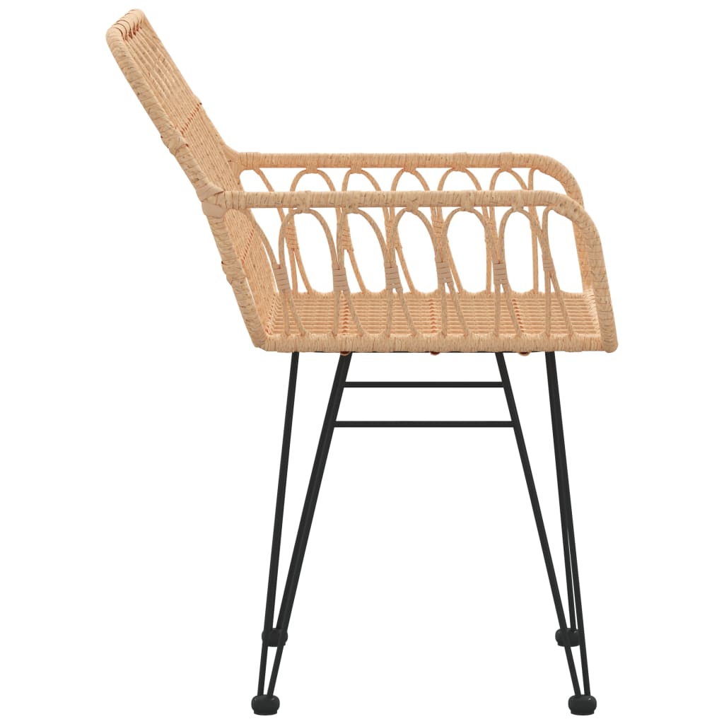 Puutarhatuolit Käsinojilla 2 Kpl 56X64X80 Cm Pe Rottinki