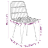 Puutarhatuolit 2 Kpl 48X62X84 Cm Pe Rottinki