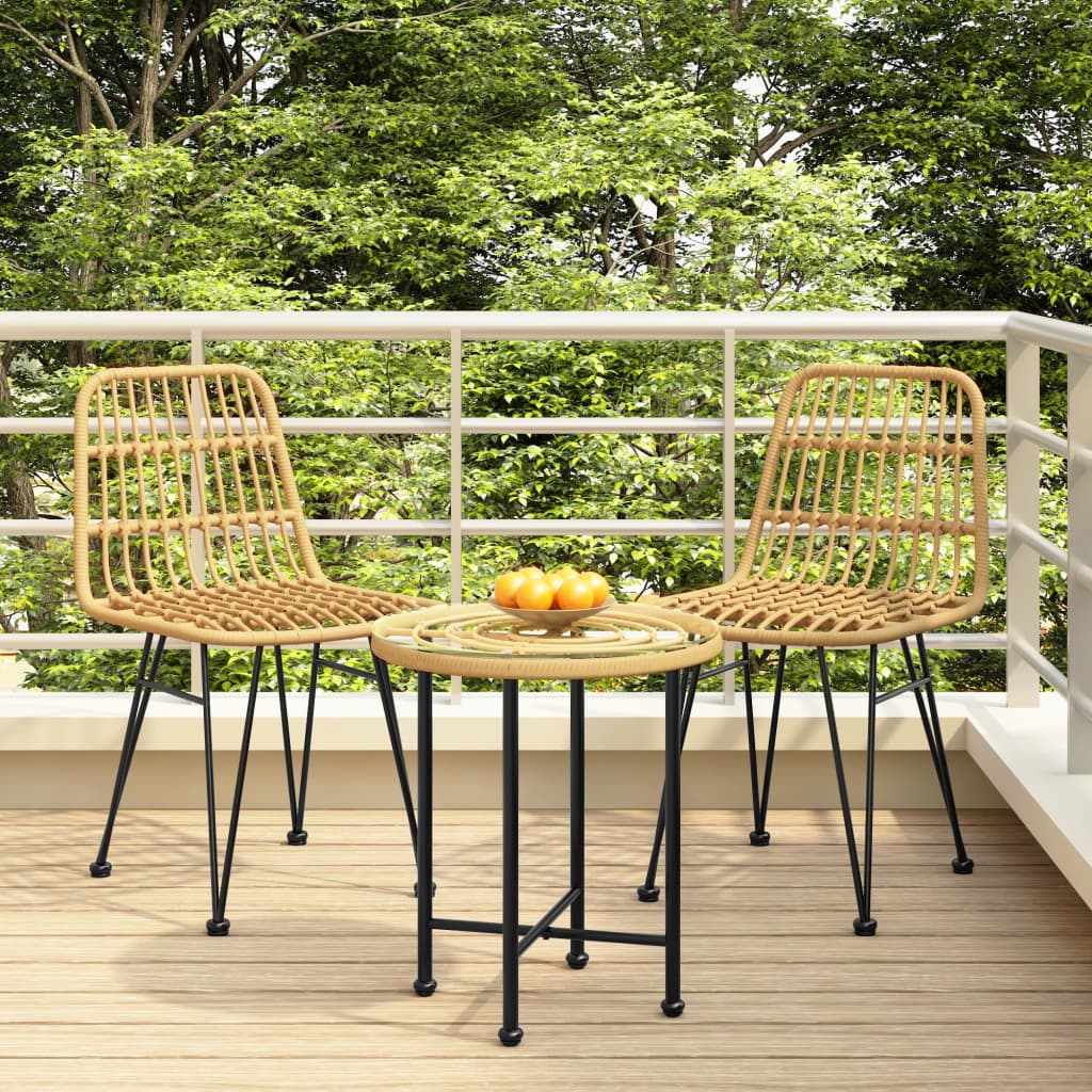 Puutarhatuolit 2 Kpl 48X62X84 Cm Pe Rottinki