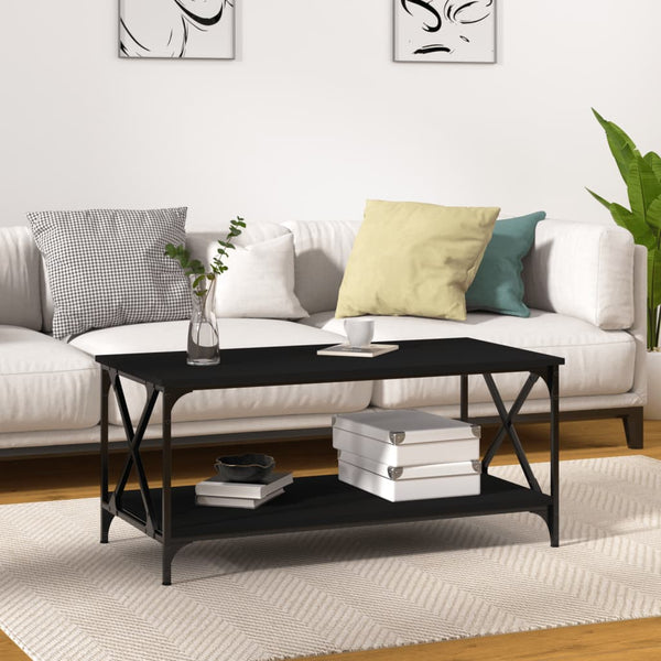 Sohvapöytä 100X50X45 Cm Tekninen Puu Ja Rauta