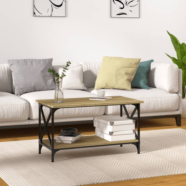 Sohvapöytä 100X50X45 Cm Tekninen Puu Ja Rauta