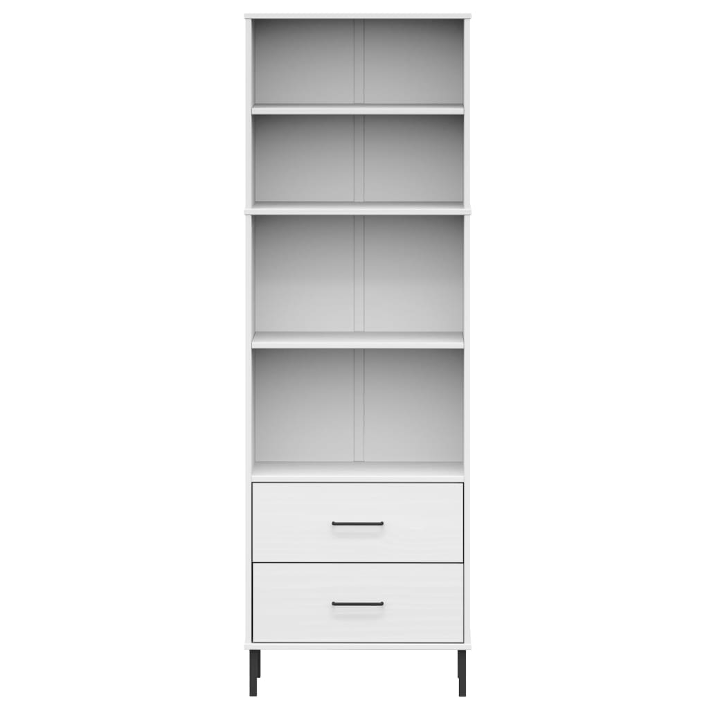 Kirjahylly 2 Laatikolla 60X35X180 Cm Täyspuu Oslo