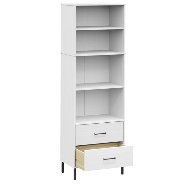 Kirjahylly 2 Laatikolla 60X35X180 Cm Täyspuu Oslo