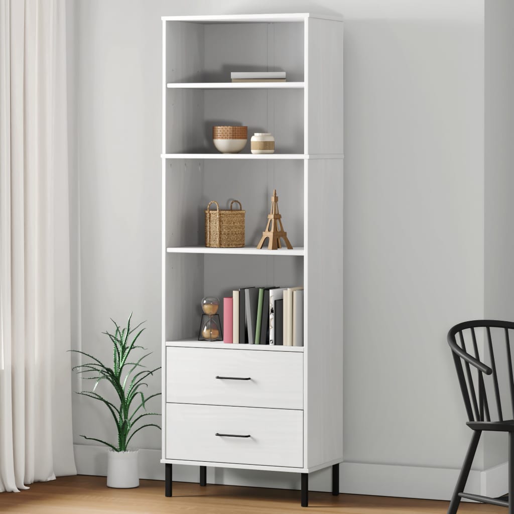 Kirjahylly 2 Laatikolla 60X35X180 Cm Täyspuu Oslo
