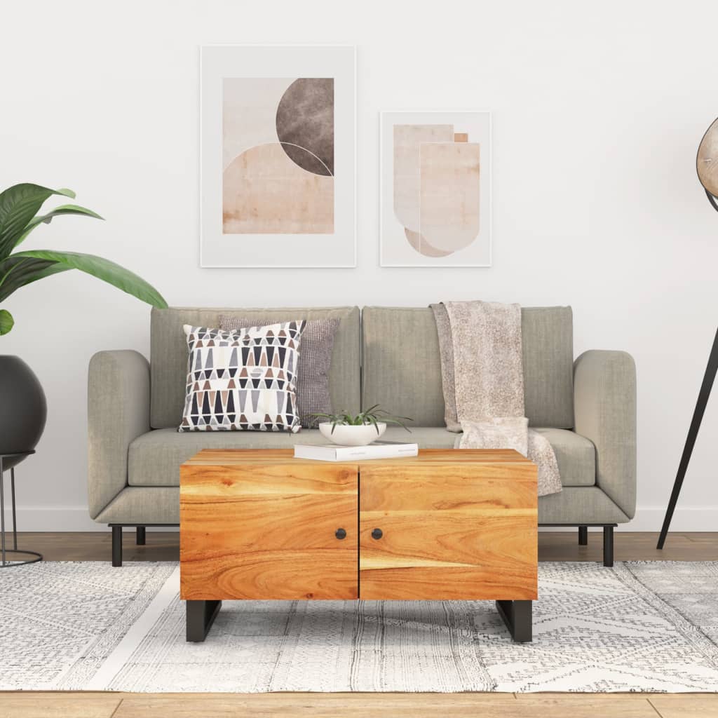 Sohvapöytä 80X50X40 Cm Täysi Akasiapuu Ja Tekninen Puu