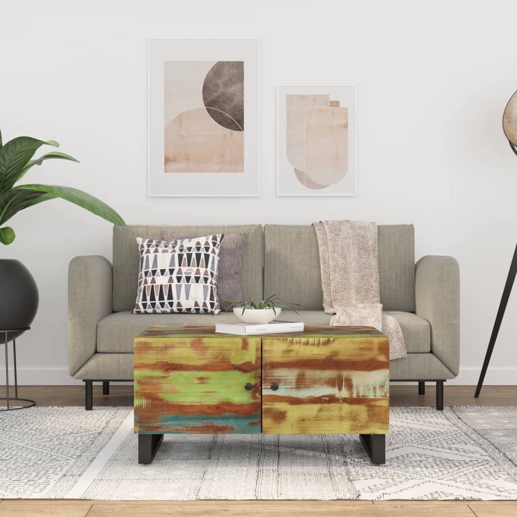 Sohvapöytä 80X50X40 Cm Täysi Akasiapuu Ja Tekninen Puu