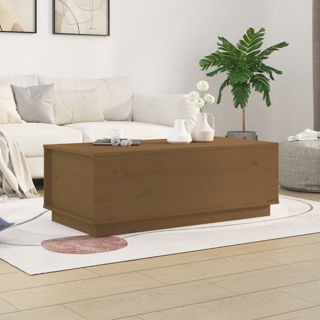 Sohvapöytä 100X50X35 Cm Täysi Mänty
