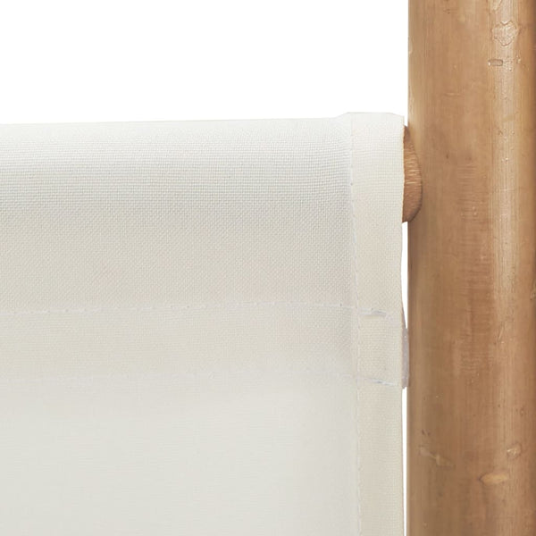 Kokoontaitettava Tilanjakaja 4 Paneelia 160 Cm Bambu Ja Kangas