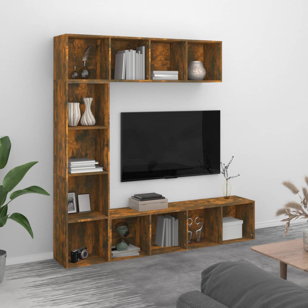 Kirjahylly 12 Tasoa 3 Kpl 36 X 30 X 143 Cm Tekninen Puu