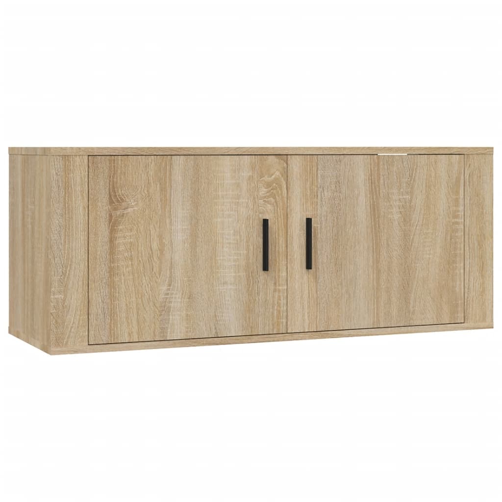 Seinäkiinnitettävä Tv-Taso Sonoma-Tammi 100X34,5X40 Cm