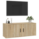 Seinäkiinnitettävä Tv-Taso Sonoma-Tammi 100X34,5X40 Cm