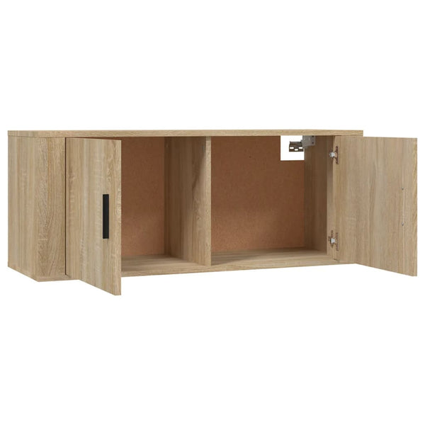 Seinäkiinnitettävä Tv-Taso Sonoma-Tammi 100X34,5X40 Cm