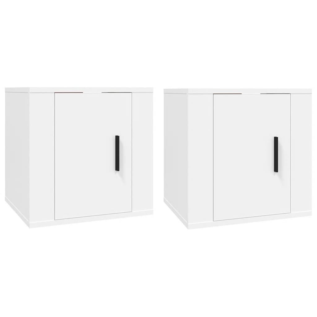 Seinäkiinnitettävät Tv-Tasot 2 Kpl 40X34,5X40 Cm