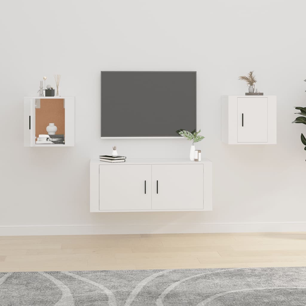 Seinäkiinnitettävät Tv-Tasot 2 Kpl 40X34,5X40 Cm