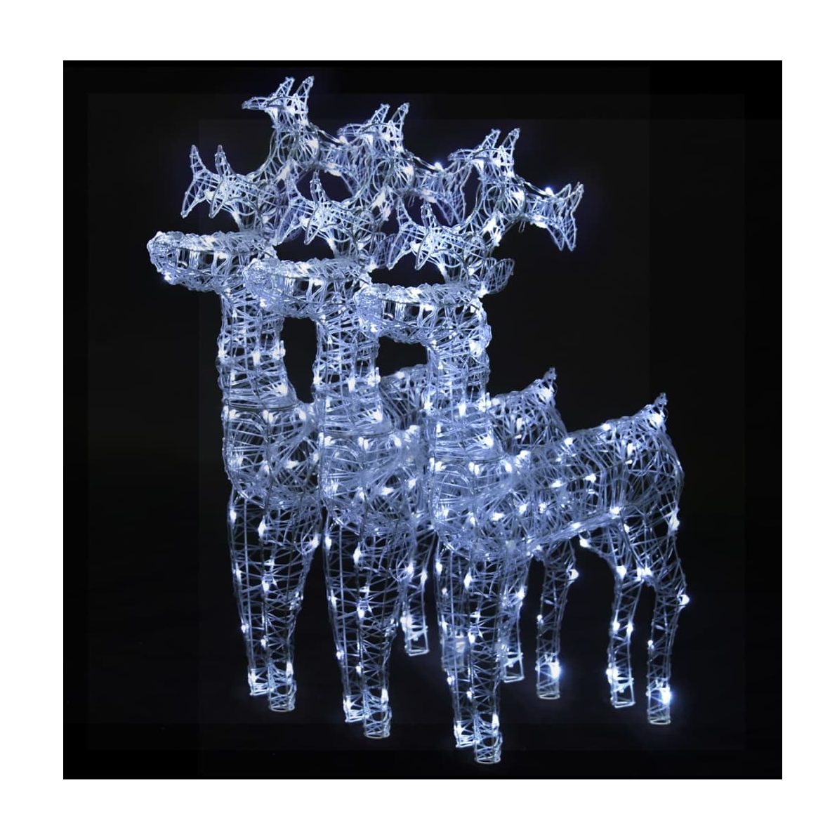 Poro Joulukoriste 3 Kpl Akryyli 60 X 16 X 100 Cm