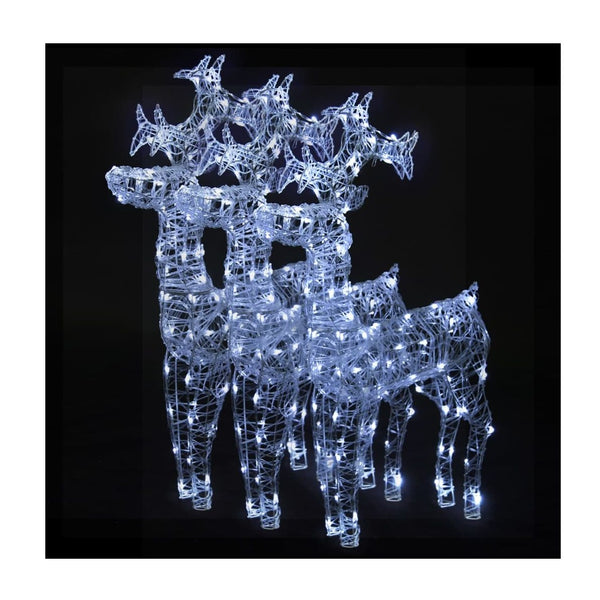 Poro Joulukoriste 3 Kpl Akryyli 60 X 16 X 100 Cm
