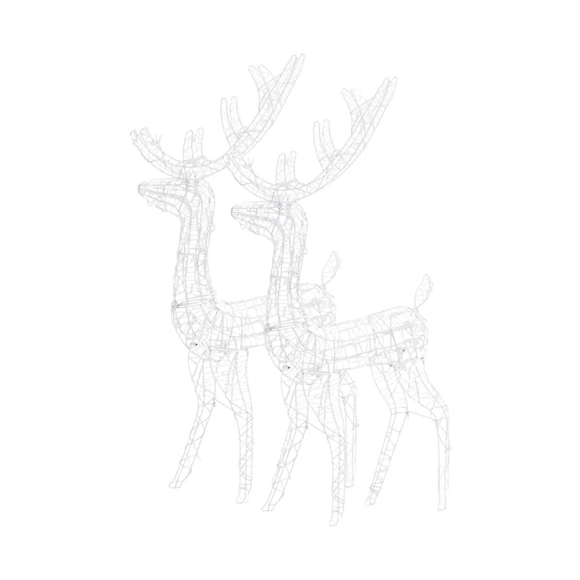 Porojoulukoristeet Akryyli 2 Kpl 128 Cm 70 X 26 X 128 Cm