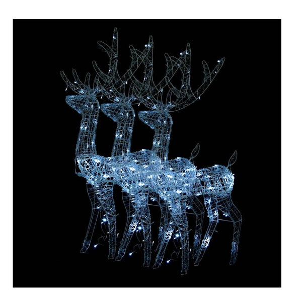 Porojoulukoristeet Akryyli 3 Kpl 128 Cm 70 X 26 X 128 Cm