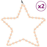 Tähti Joulukoriste 48 Led-Valoa 2 Kpl Lämmin Valkoinen 56 Cm
