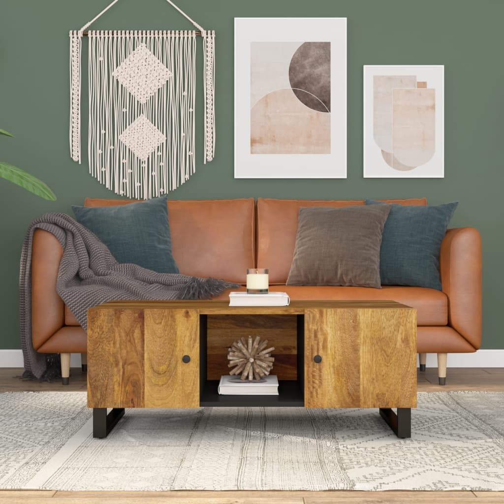 Sohvapöytä 100X54X40 Cm Täysi Mangopuu Ja Tekninen Puu
