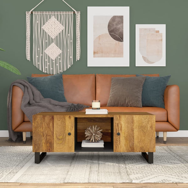 Sohvapöytä 100X54X40 Cm Täysi Mangopuu Ja Tekninen Puu