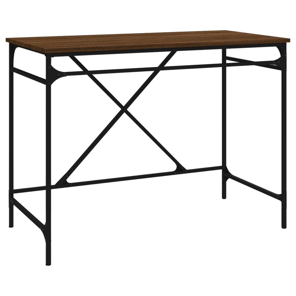 Työpöytä 100X50X75 Cm Tekninen Puu Ja Rauta
