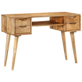 Työpöytä Laatikoilla 110X47X76 Cm Täysi Mangopuu
