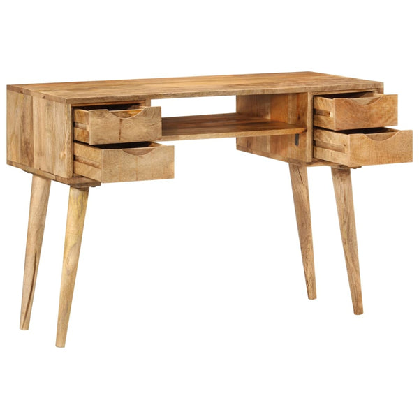 Työpöytä Laatikoilla 110X47X76 Cm Täysi Mangopuu