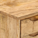 Työpöytä Laatikoilla 110X47X76 Cm Täysi Mangopuu