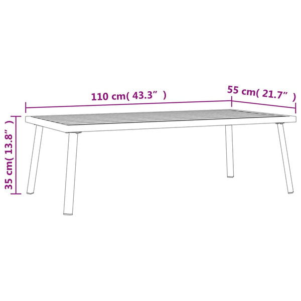 Puutarhasohva Antrasiitti 110X55X35 Cm Teräs