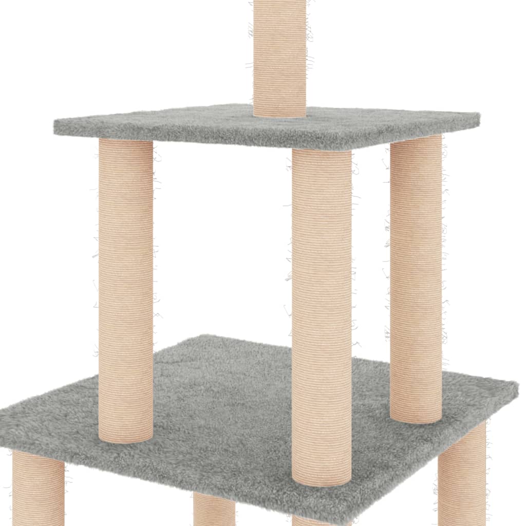 Kissan Kiipeilypuu Sisal- Raapimispylväillä Vaaleanharm. 111 Cm
