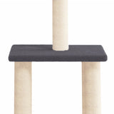 Kissan Kiipeilypuu Sisal- Raapimispylväillä Tummanharm. 85,5 Cm